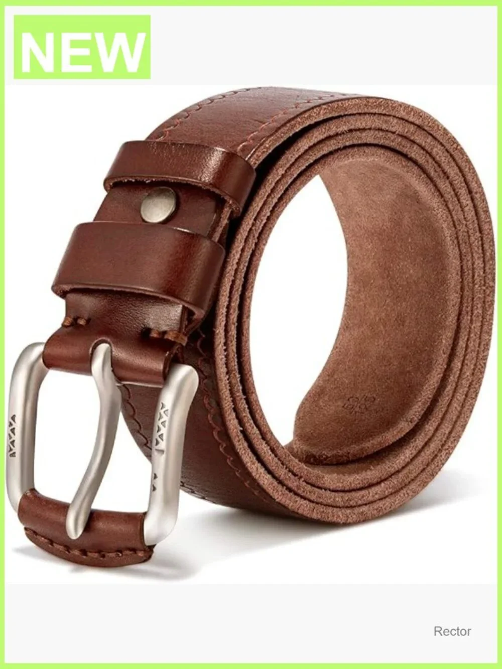 Men's Genuine Leather Belt Adjustable Trim to Fit 1.5